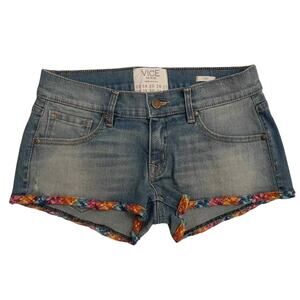 Vice Denim womens shorts size 24 blue festival stretch denim made in USA